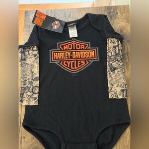Harley- Davidson INFANT BOY'S MESH TATTOO SLEEVE CREEPER